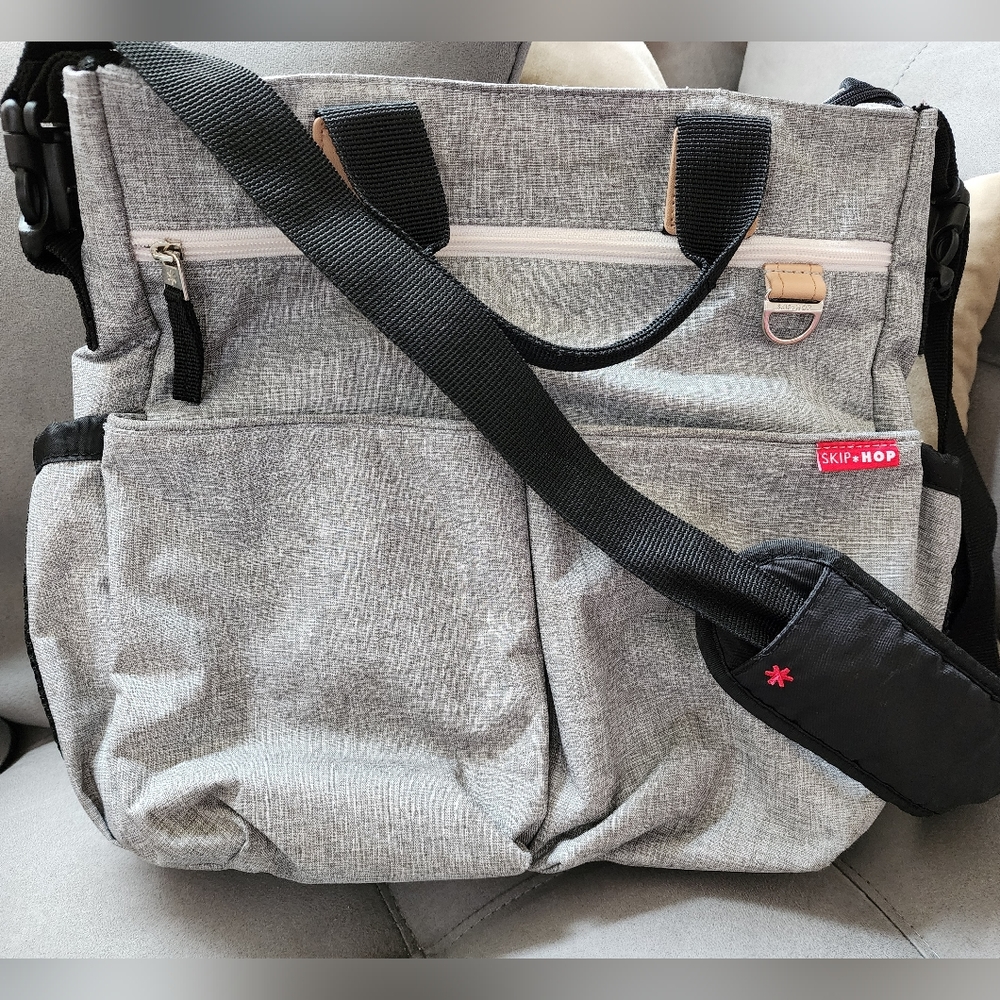 Gray Skip*Hop diaper bag